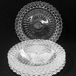 Bombay 24% Lead Crystal Canapé Plates Set of 4